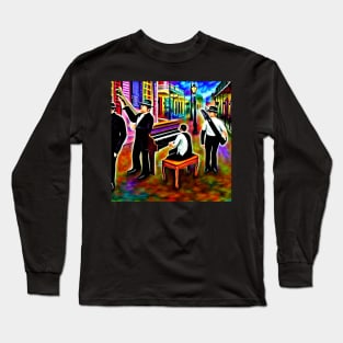 Musicians Playing In The French Quarter Of New Orleans Long Sleeve T-Shirt